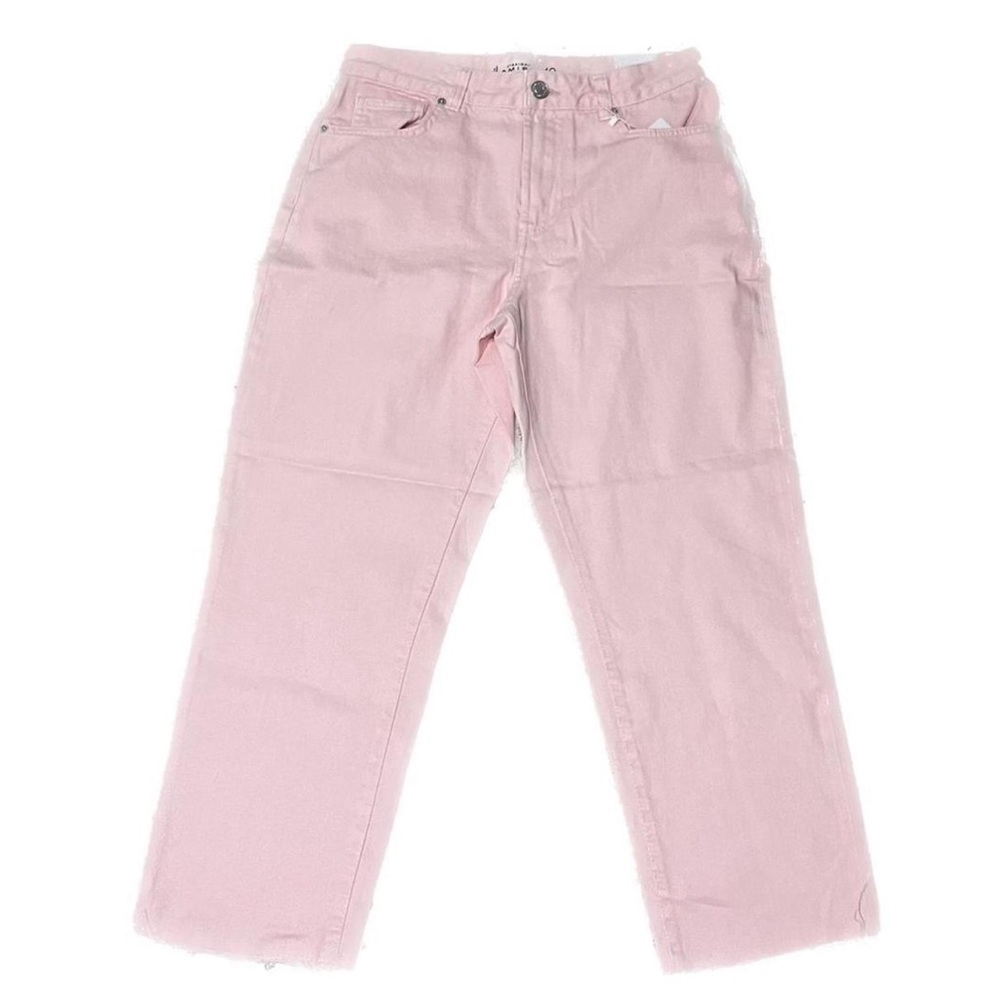 Amisu baby pink high waisted straight jeans